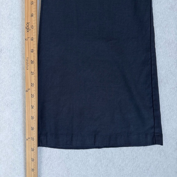 Anthropologie Womens Wide Leg Linen Blend Pants Size 25 Blue Boho Retro Preppy - Picture 14 of 15